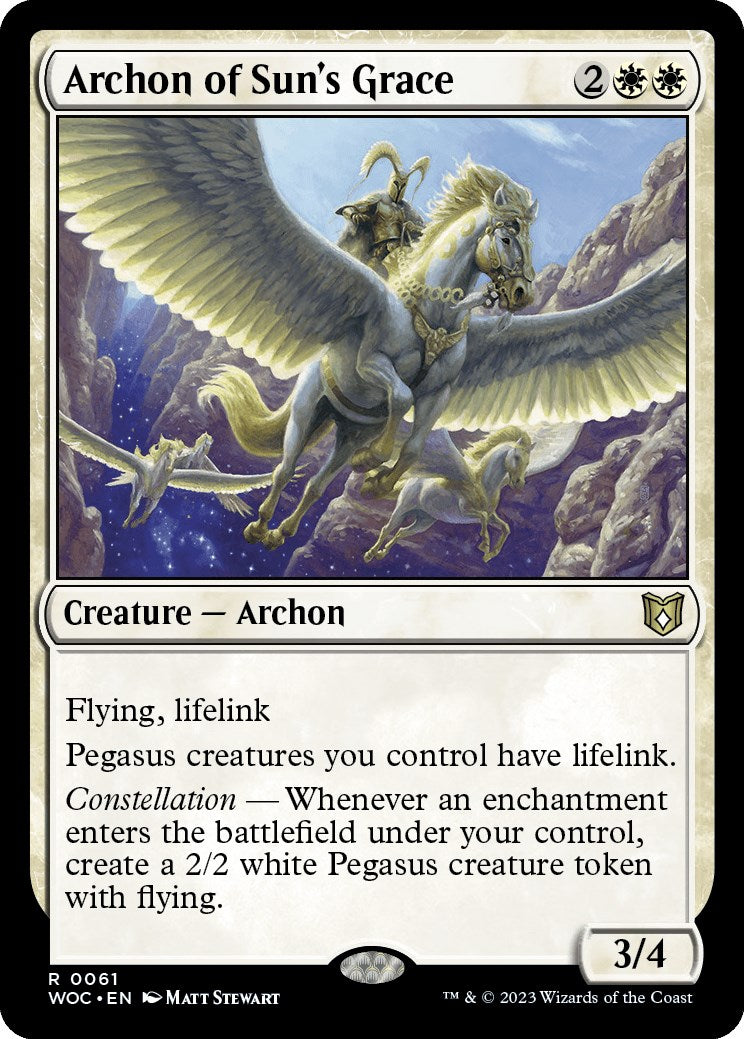Archon of Sun's Grace [Wilds of Eldraine Commander] | Good Games Morley