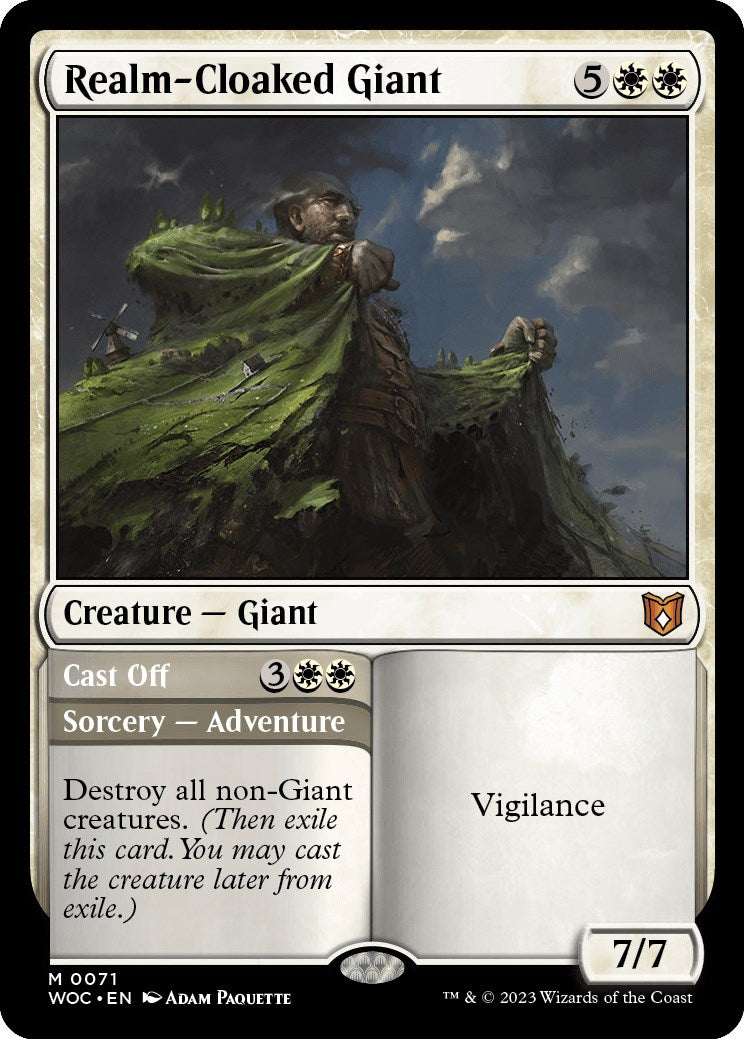 Realm-Cloaked Giant // Cast Off [Wilds of Eldraine Commander] | Good Games Morley