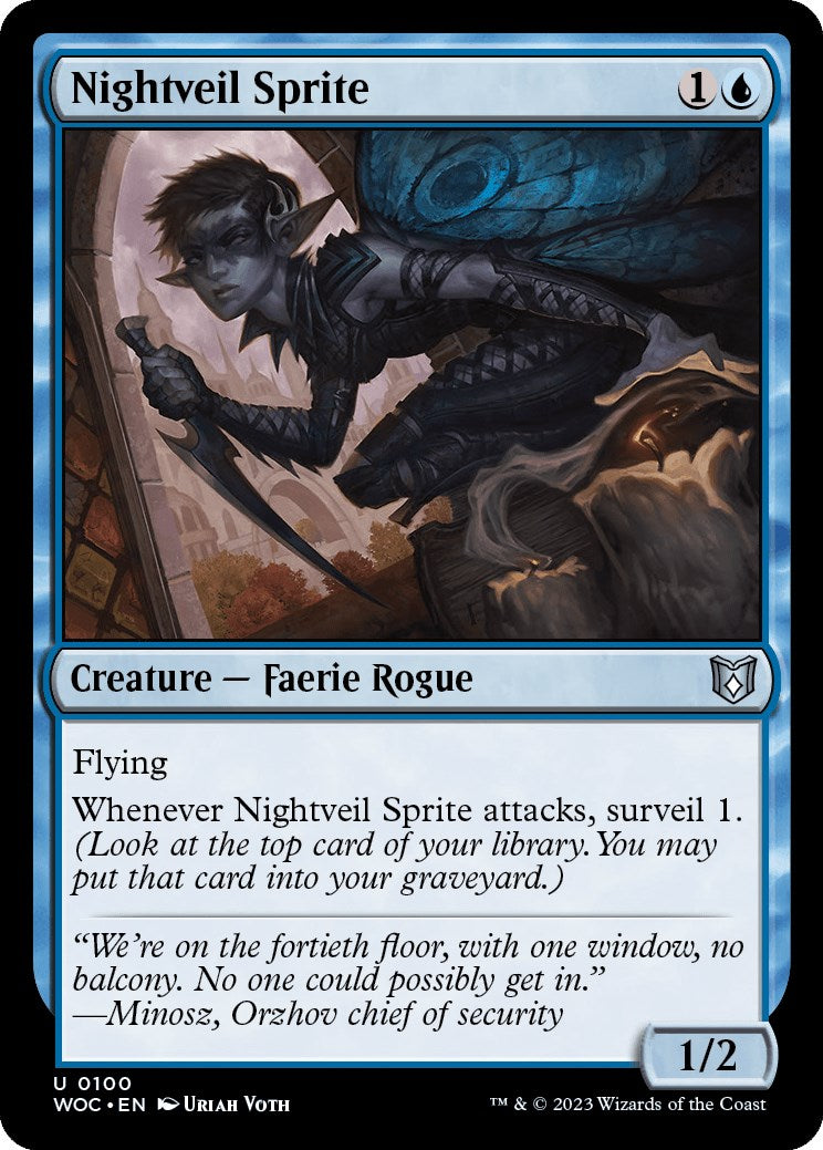 Nightveil Sprite [Wilds of Eldraine Commander] | Good Games Morley