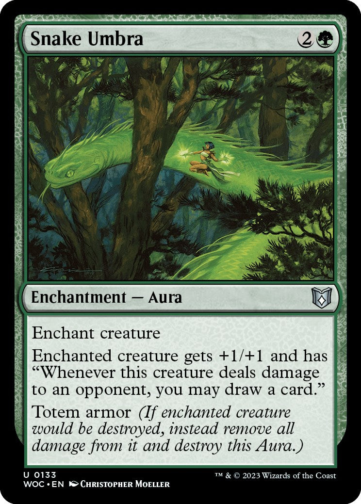 Snake Umbra [Wilds of Eldraine Commander] | Good Games Morley
