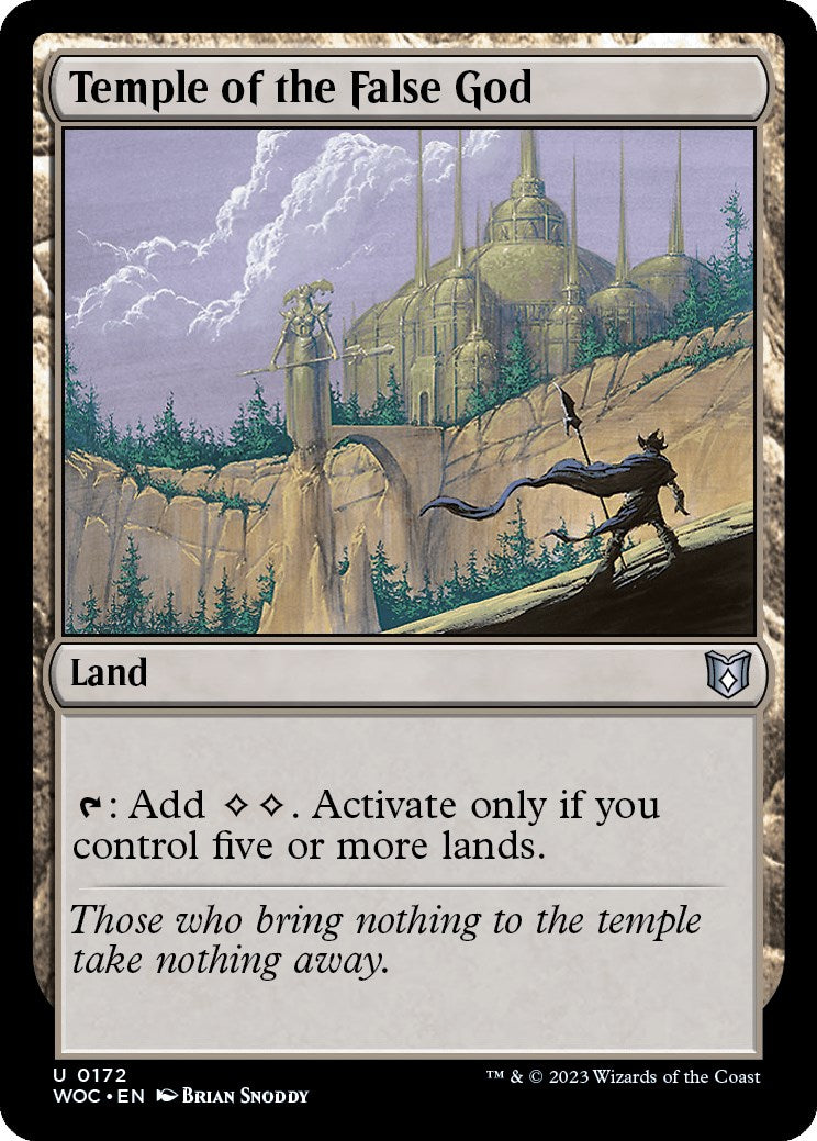Temple of the False God [Wilds of Eldraine Commander] | Good Games Morley