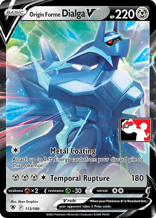 Origin Forme Dialga V (113/189) [Prize Pack Series Three] | Good Games Morley