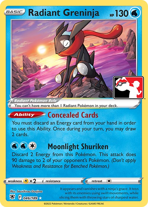 Radiant Greninja (046/189) [Prize Pack Series Three] | Good Games Morley