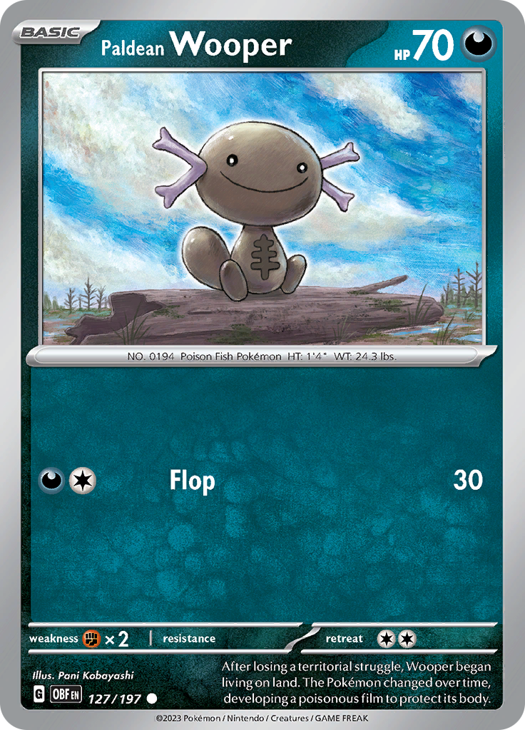 Paldean Wooper (127/197) [Scarlet & Violet: Obsidian Flames] | Good Games Morley