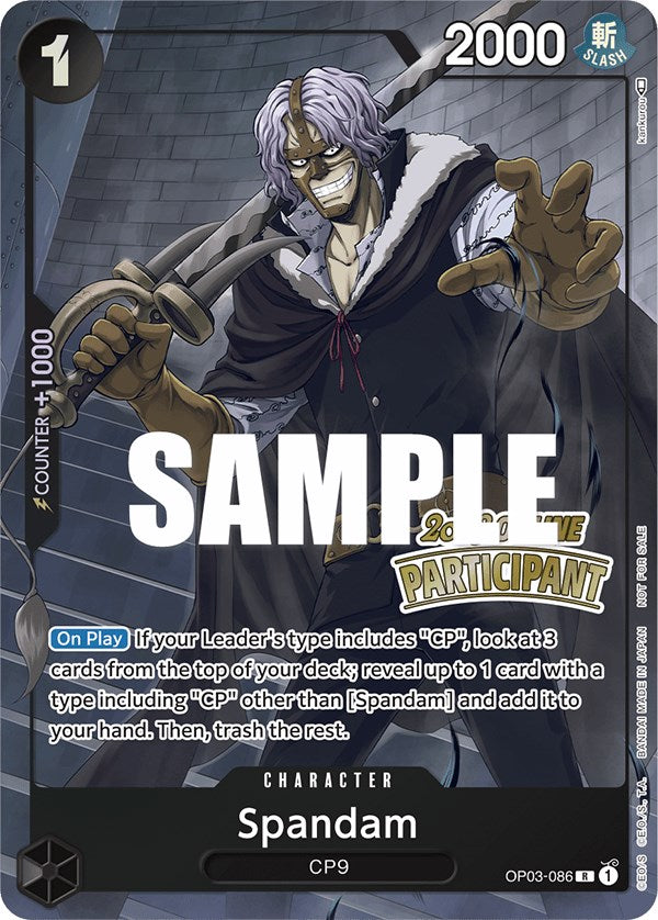 Spandam (Online Regional 2023) [Participant] [One Piece Promotion Cards] | Good Games Morley