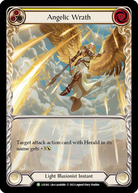 Angelic Wrath (Yellow) [LGS162] (Promo)  Rainbow Foil | Good Games Morley