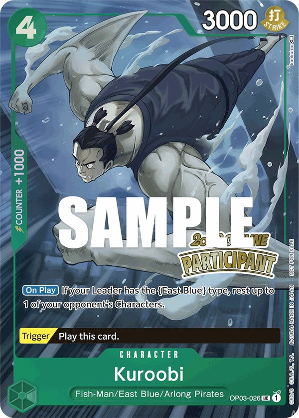 Kuroobi (Offline Regional 2023) [Participant] [One Piece Promotion Cards] | Good Games Morley