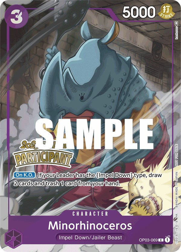 Minorhinoceros (Offline Regional 2023) [Participant] [One Piece Promotion Cards] | Good Games Morley
