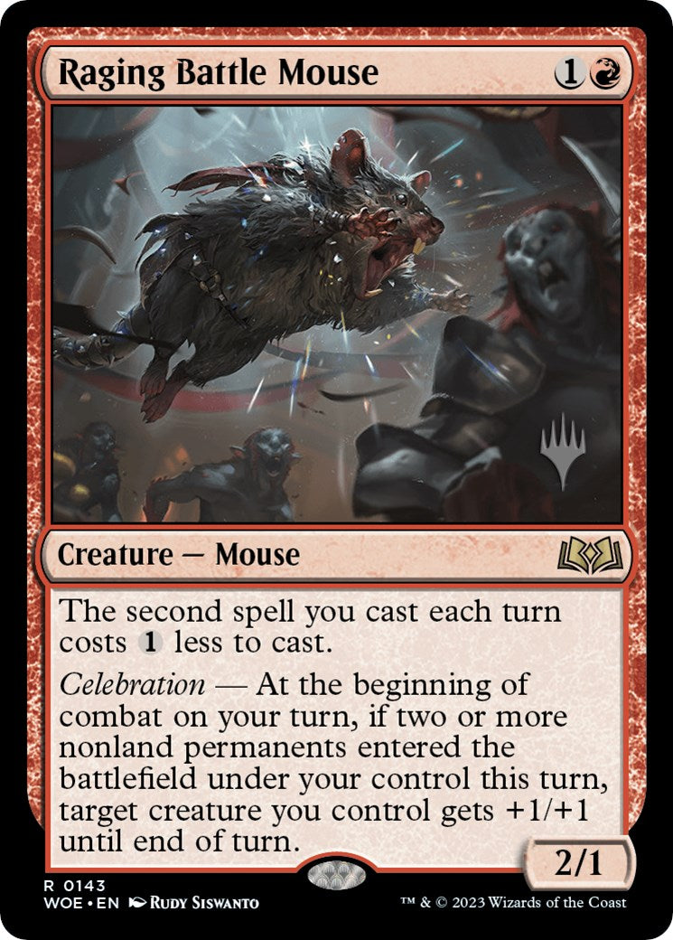 Raging Battle Mouse (Promo Pack) [Wilds of Eldraine Promos] | Good Games Morley