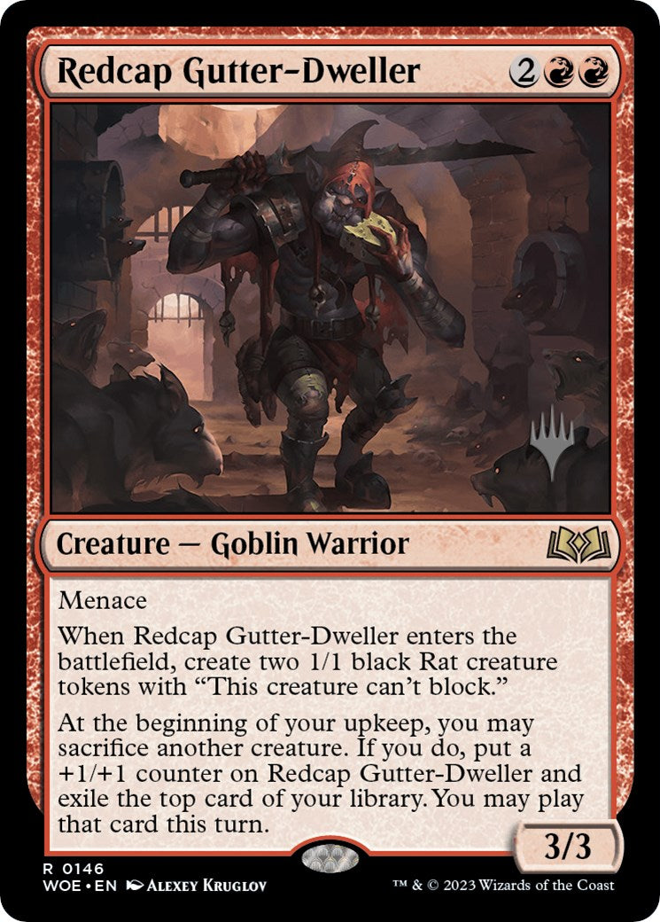 Redcap Gutter-Dweller (Promo Pack) [Wilds of Eldraine Promos] | Good Games Morley
