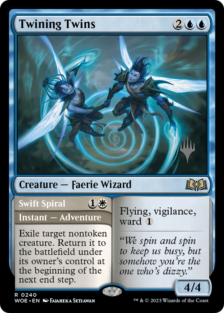 Twining Twins // Swift Spiral (Promo Pack) [Wilds of Eldraine Promos] | Good Games Morley