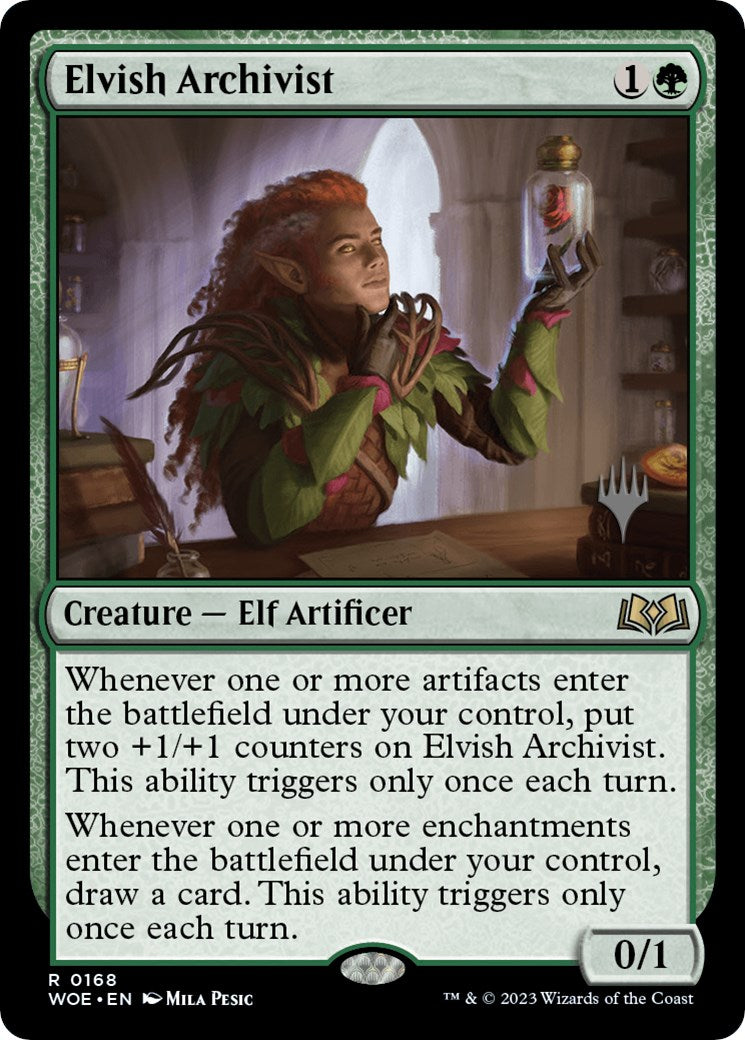 Elvish Archivist (Promo Pack) [Wilds of Eldraine Promos] | Good Games Morley