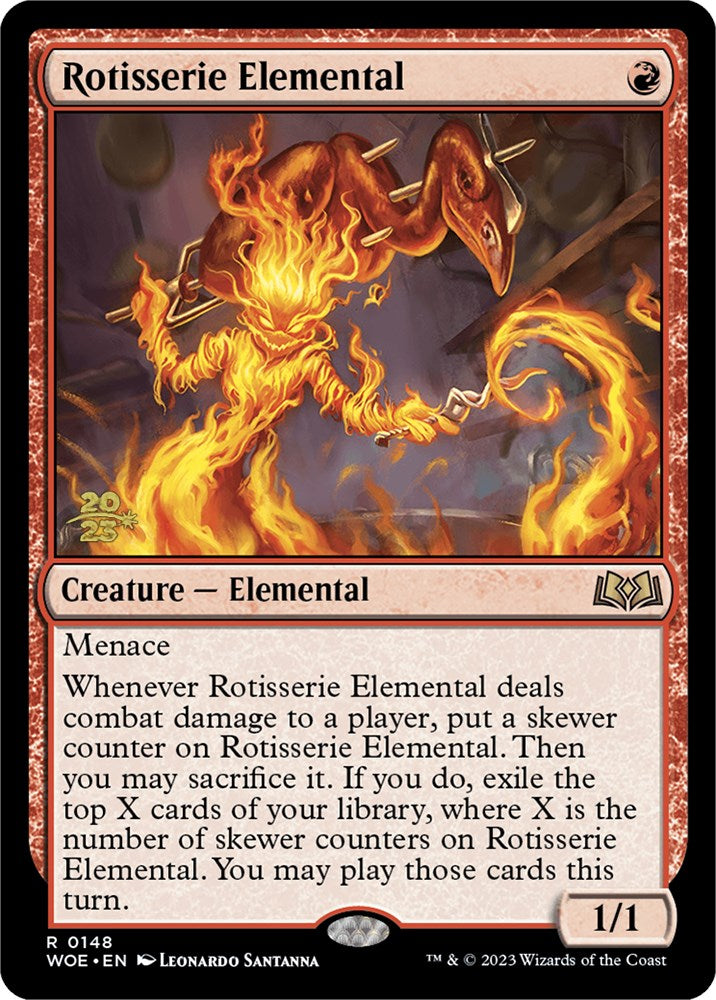 Rotisserie Elemental [Wilds of Eldraine Prerelease Promos] | Good Games Morley