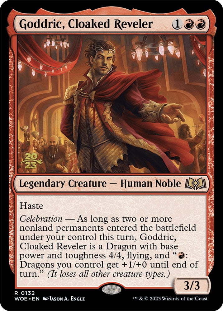 Goddric, Cloaked Reveler [Wilds of Eldraine Prerelease Promos] | Good Games Morley