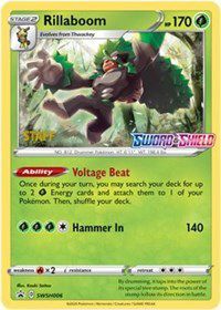 Rillaboom (SWSH006) (Staff Prerelease Promo) [Sword & Shield: Black Star Promos] | Good Games Morley