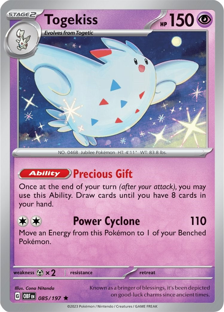 Togekiss (085/197) (Theme Deck Exclusive) [Scarlet & Violet: Obsidian Flames] | Good Games Morley