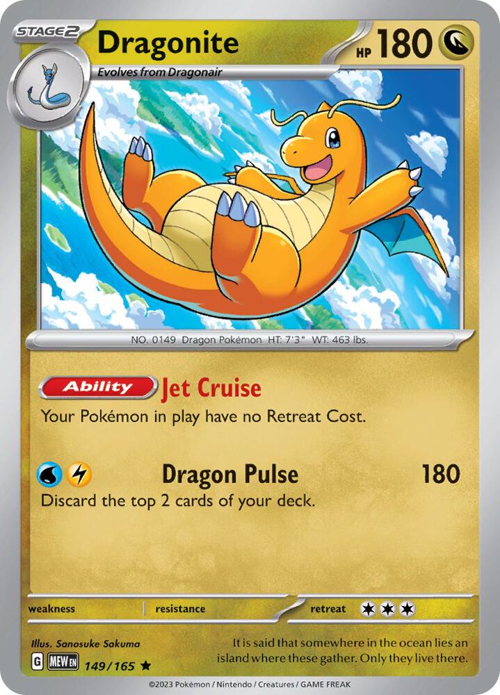 Dragonite 149/165 (SV: Scarlet & Violet 151)  - Holofoil | Good Games Morley