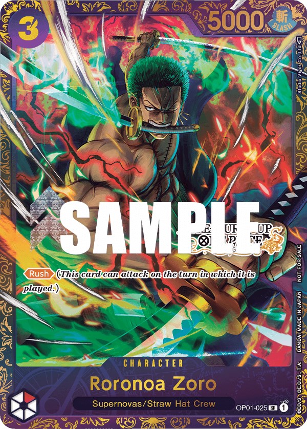 Roronoa Zoro (OP01-025) (Treasure Cup) [One Piece Promotion Cards] | Good Games Morley