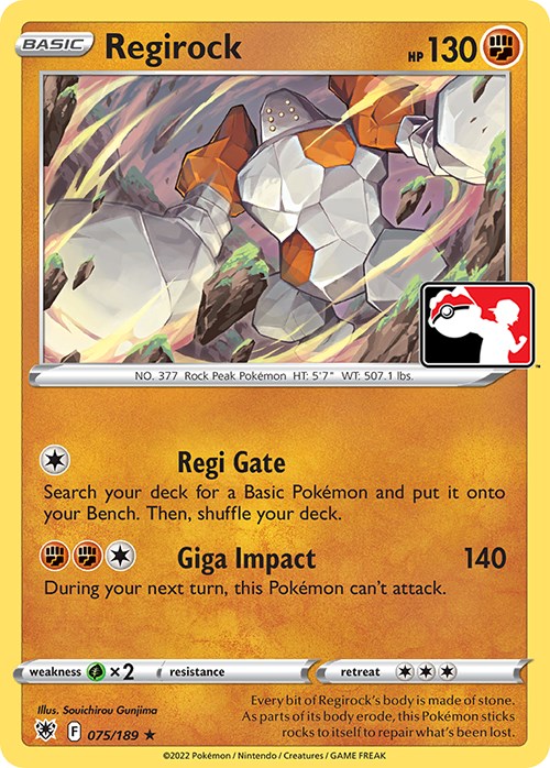 Regirock (075/189) [Prize Pack Series Three] | Good Games Morley