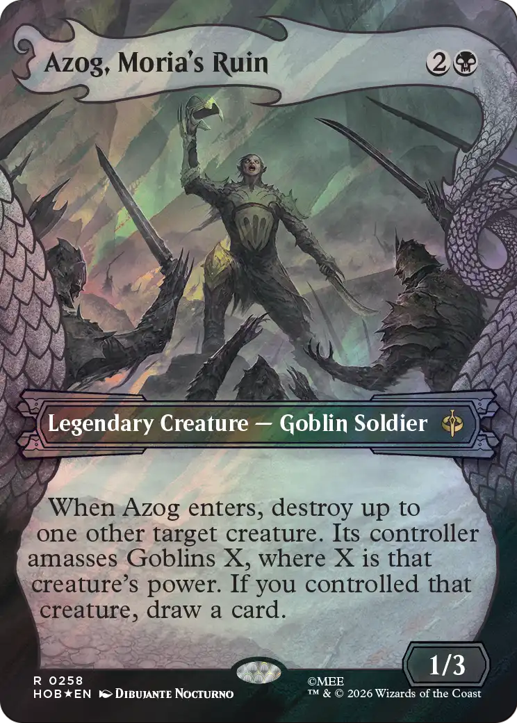Azog, Moria's Ruin (Showcase) (Surge Foil) [The Hobbit] | Good Games Morley