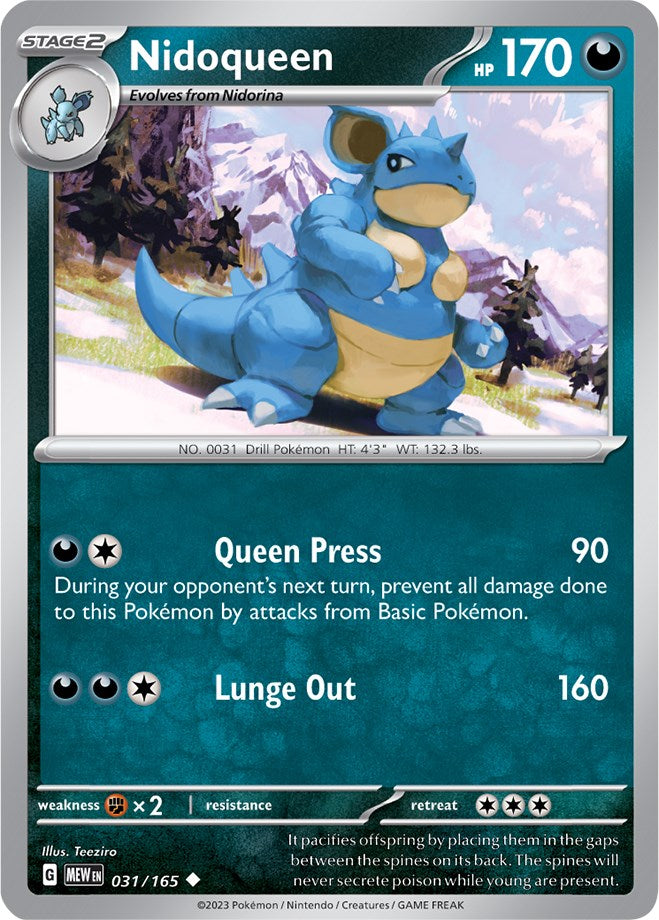 Nidoqueen (031/165) [Scarlet & Violet 151] | Good Games Morley