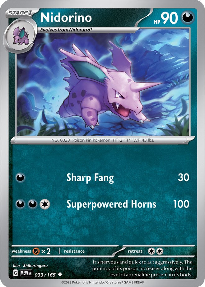 Nidorino (033/165) [Scarlet & Violet 151] | Good Games Morley