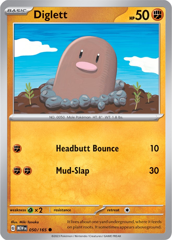 Diglett (050/165) [Scarlet & Violet 151] | Good Games Morley