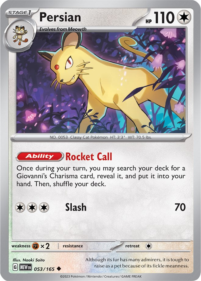 Persian (053/165) [Scarlet & Violet 151] | Good Games Morley