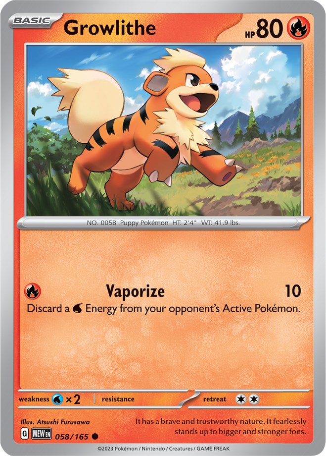 Growlithe (058/165) [Scarlet & Violet 151] | Good Games Morley