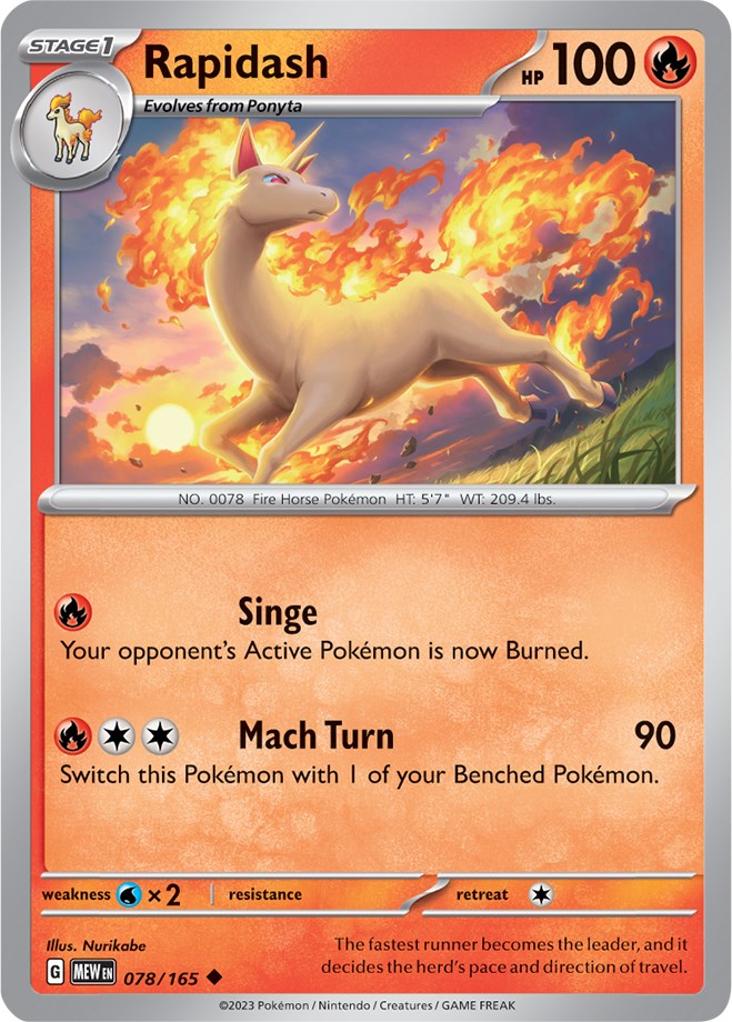Rapidash (078/165) [Scarlet & Violet 151] | Good Games Morley