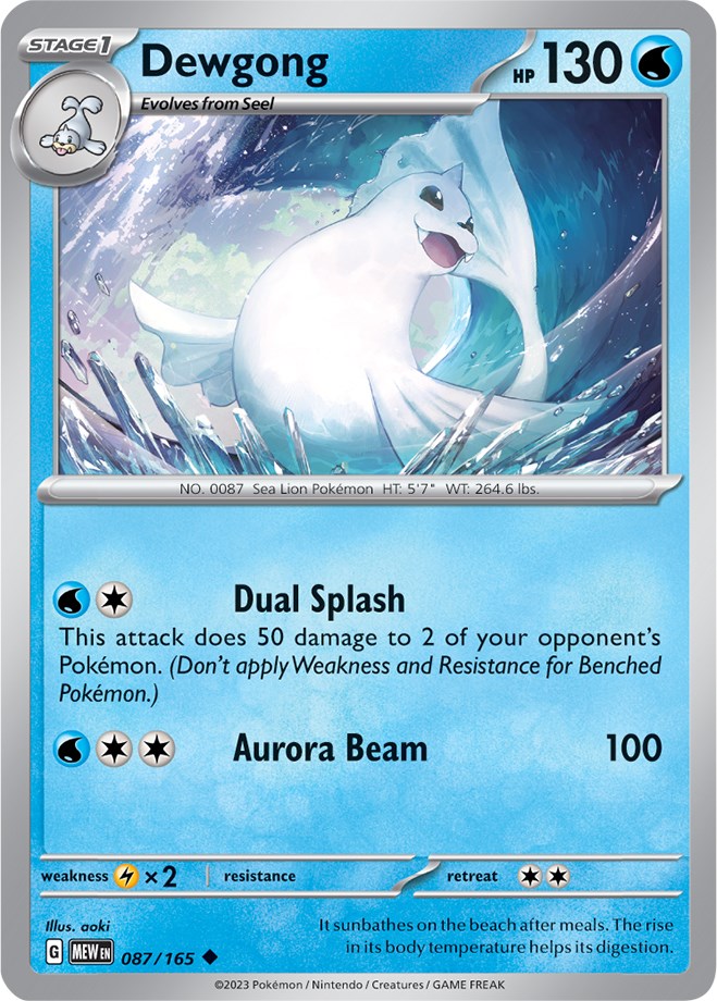 Dewgong (087/165) [Scarlet & Violet 151] | Good Games Morley