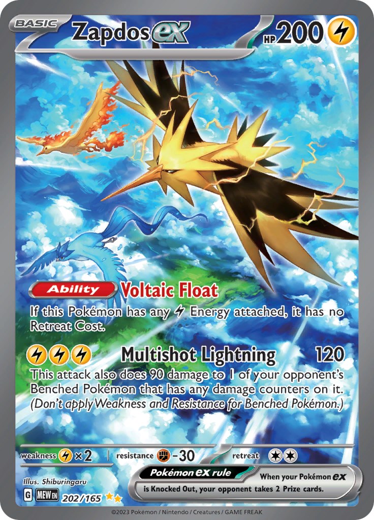 Zapdos ex (202/165) [Scarlet & Violet 151] | Good Games Morley