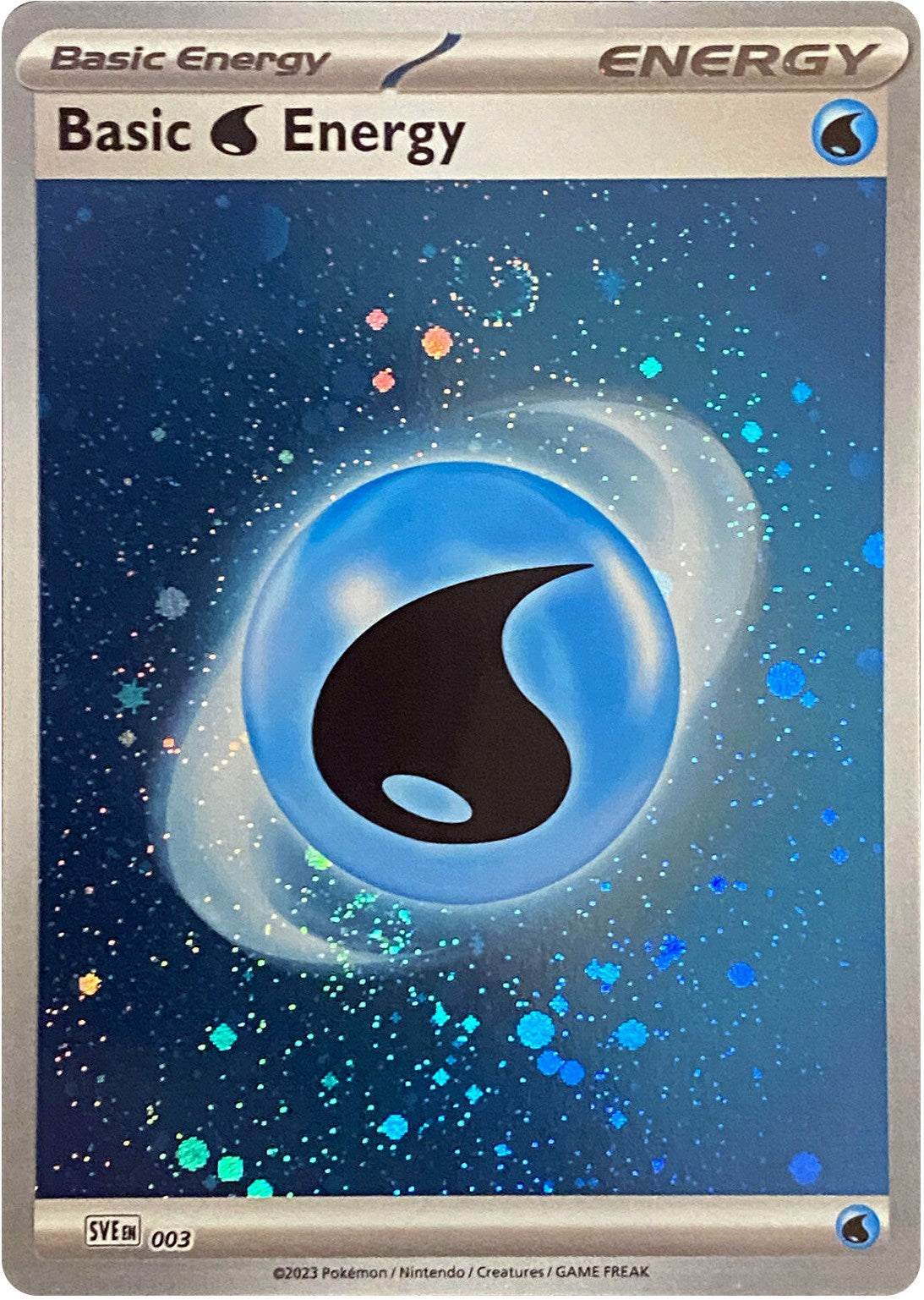 Basic Water Energy (003) (Cosmos Holo) [Scarlet & Violet: Base Set] | Good Games Morley