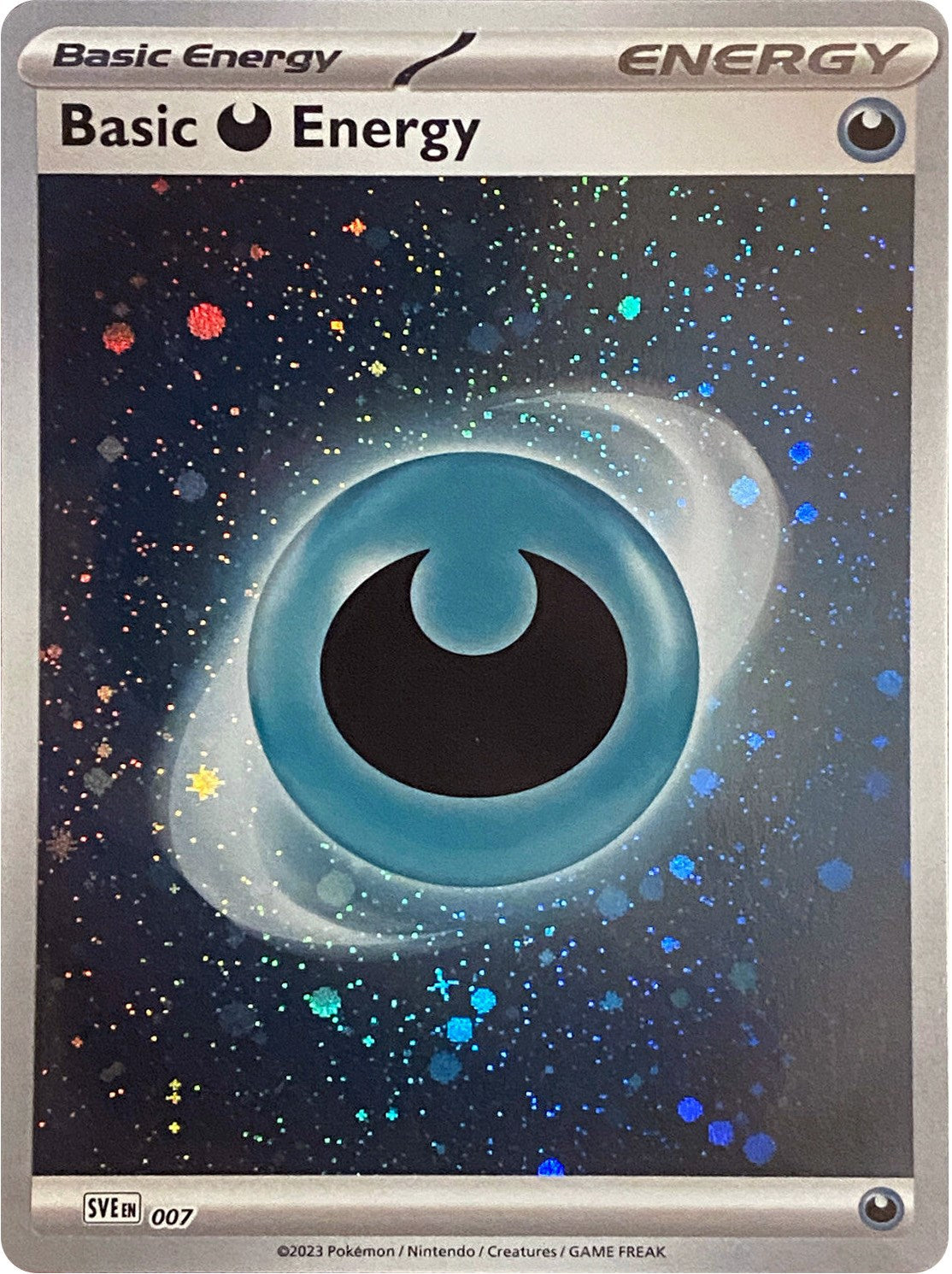 Basic Darkness Energy (007) (Cosmos Holo) [Scarlet & Violet: Base Set] | Good Games Morley