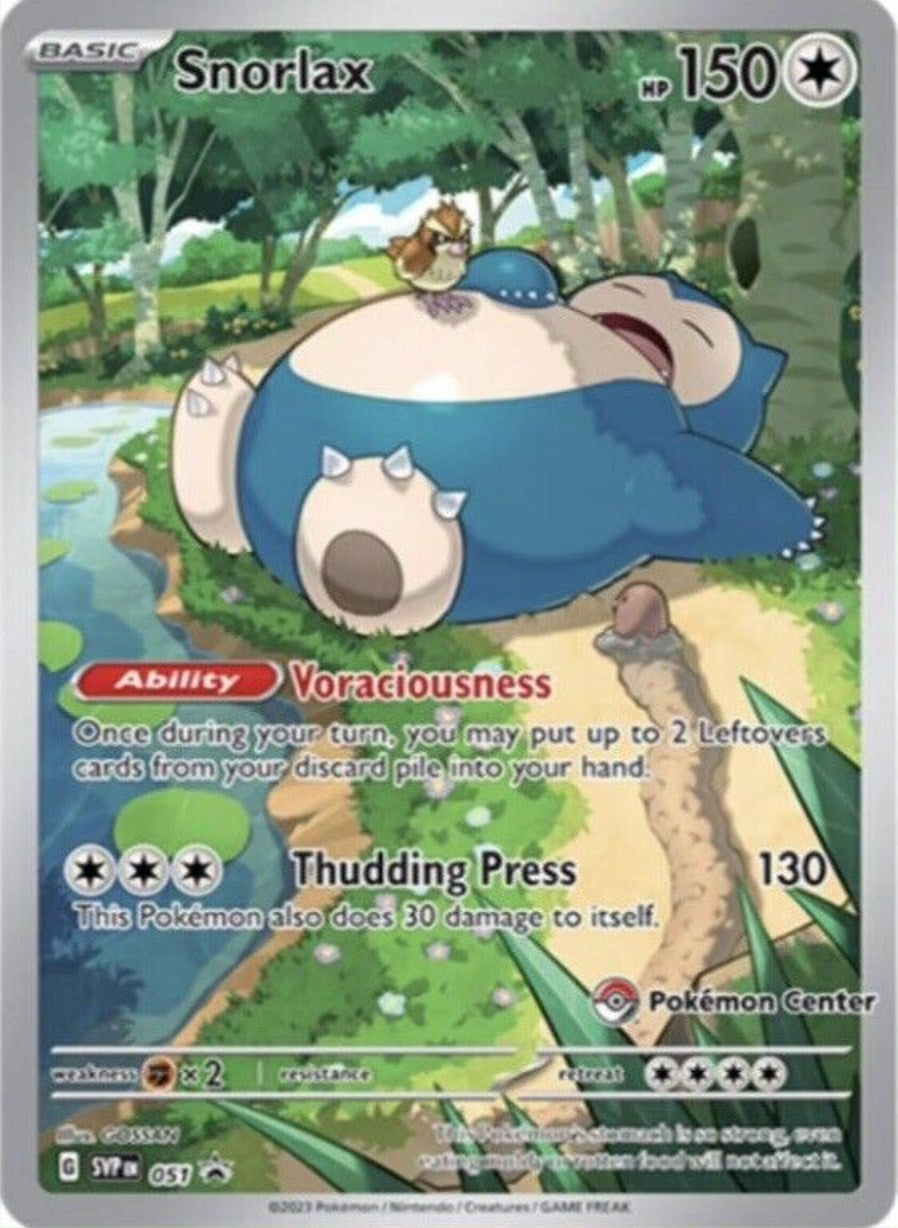 Snorlax (051) (Pokemon Center Exclusive) [Scarlet & Violet: Black Star Promos] | Good Games Morley