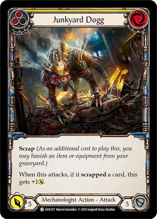 Junkyard Dogg (Yellow) [EVO127] (Bright Lights)  Rainbow Foil | Good Games Morley