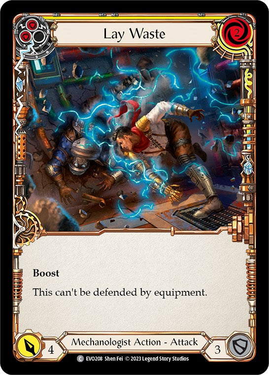Lay Waste (Yellow) [EVO208] (Bright Lights)  Rainbow Foil | Good Games Morley