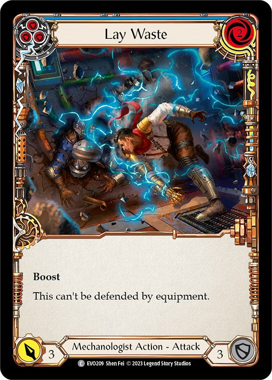 Lay Waste (Blue) [EVO208] (Bright Lights)  Rainbow Foil | Good Games Morley
