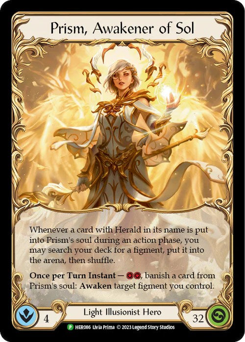 Prism, Awakener of Sol [HER086] (Promo)  Cold Foil | Good Games Morley