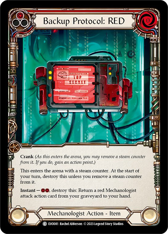 Backup Protocol: RED [EVO081] (Bright Lights)  Rainbow Foil | Good Games Morley