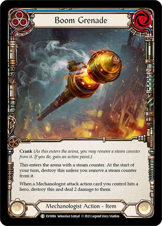 Boom Grenade (Blue) [EVO086] (Bright Lights)  Rainbow Foil | Good Games Morley