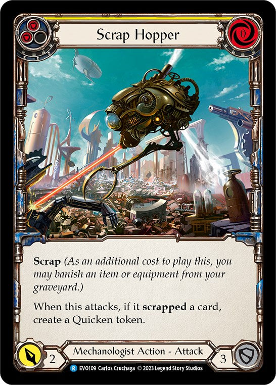 Scrap Hopper (Yellow) [EVO109] (Bright Lights)  Rainbow Foil | Good Games Morley