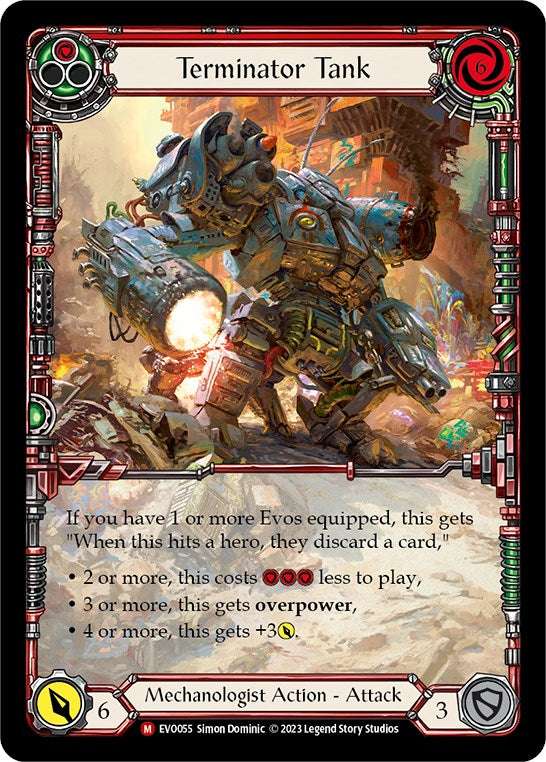 Terminator Tank (Extended Art) [EVO055] (Bright Lights)  Rainbow Foil | Good Games Morley