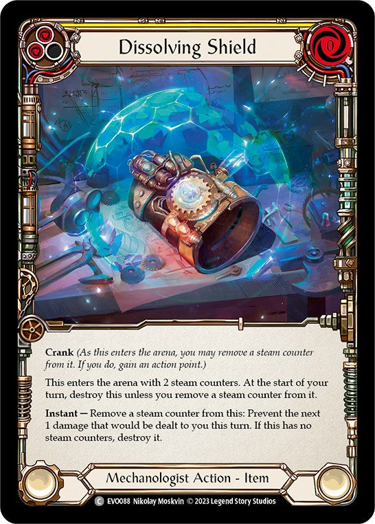 Dissolving Shield (Yellow) [EVO088] (Bright Lights)  Rainbow Foil | Good Games Morley