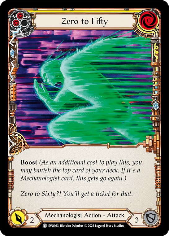 Zero to Fifty (Yellow) [EVO163] (Bright Lights)  Rainbow Foil | Good Games Morley