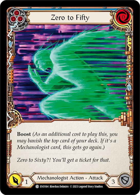 Zero to Fifty (Blue) [EVO164] (Bright Lights)  Rainbow Foil | Good Games Morley