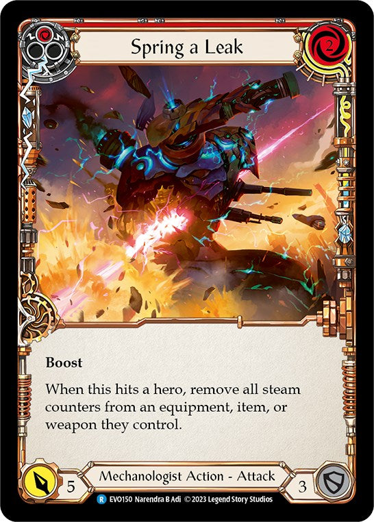 Spring a Leak (Red) [EVO150] (Bright Lights)  Rainbow Foil | Good Games Morley