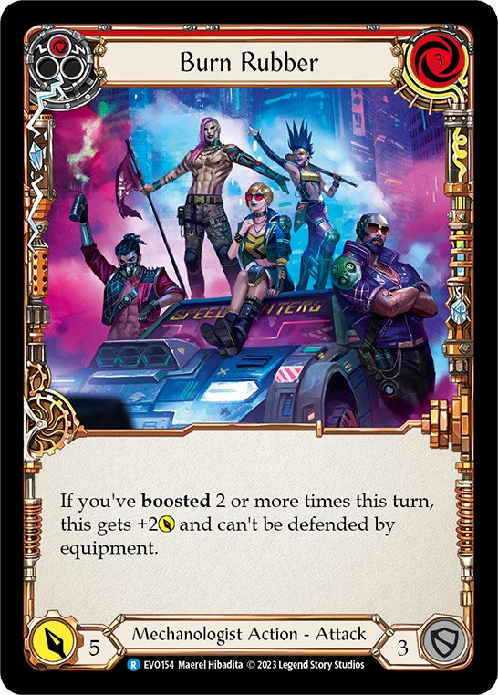 Burn Rubber [EVO154] (Bright Lights)  Rainbow Foil | Good Games Morley