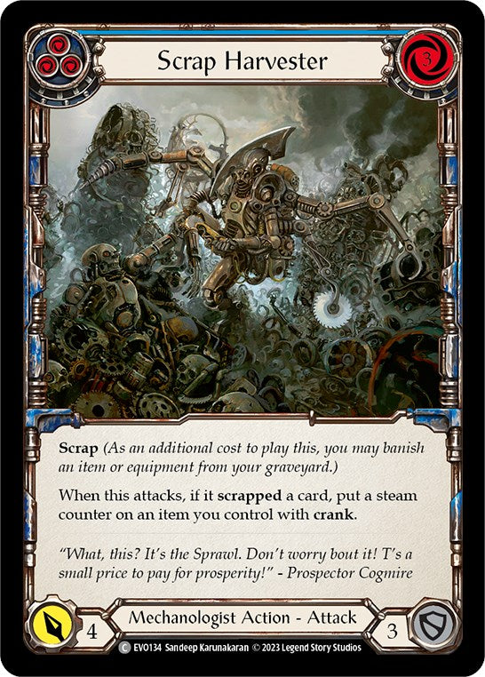 Scrap Harvester (Blue) [EVO134] (Bright Lights)  Rainbow Foil | Good Games Morley