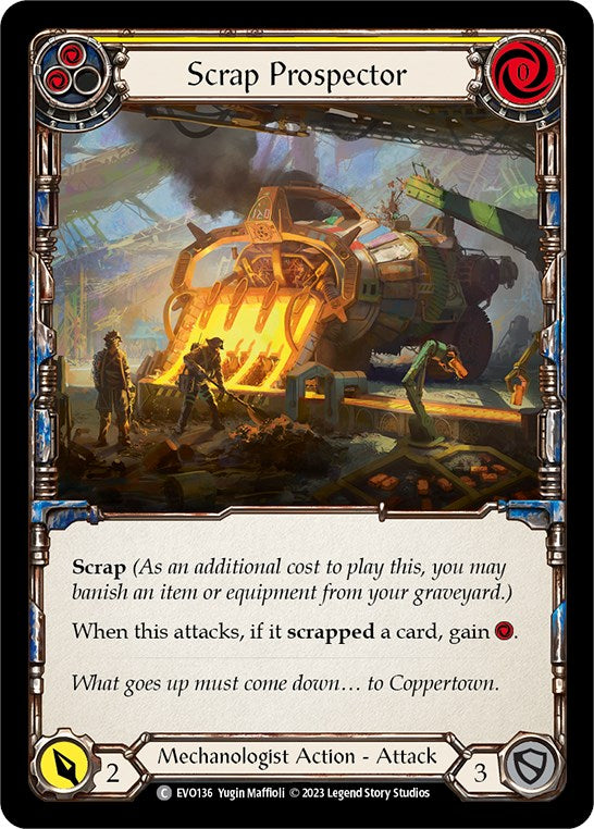 Scrap Prospector (Yellow) [EVO136] (Bright Lights)  Rainbow Foil | Good Games Morley